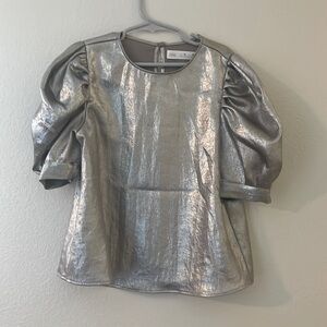 Zara girls metallic blouse. Size 10.